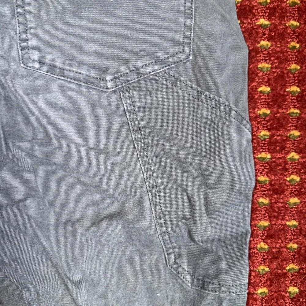Eddie Bauer Utility Canvas Pants Mens 34x29 Grey Excellent Straight Workwear